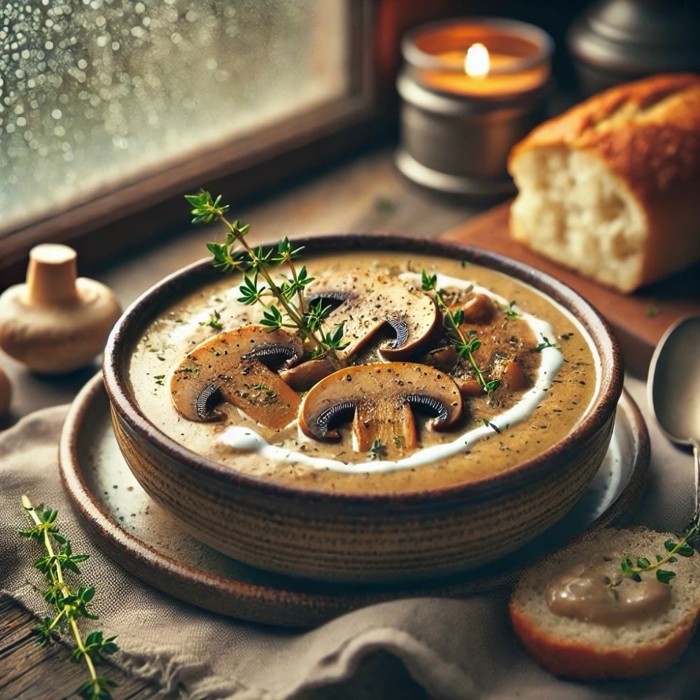 Rainy Day Comfort: Roasted Mushroom Soup